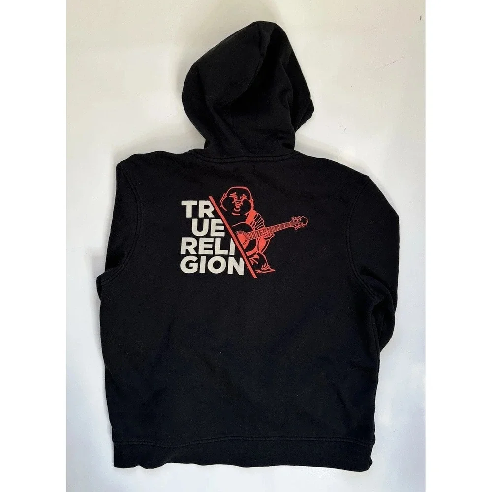 TRUE RELIGION True Zip Budha Full Zip Black Hoodie / Men's XL